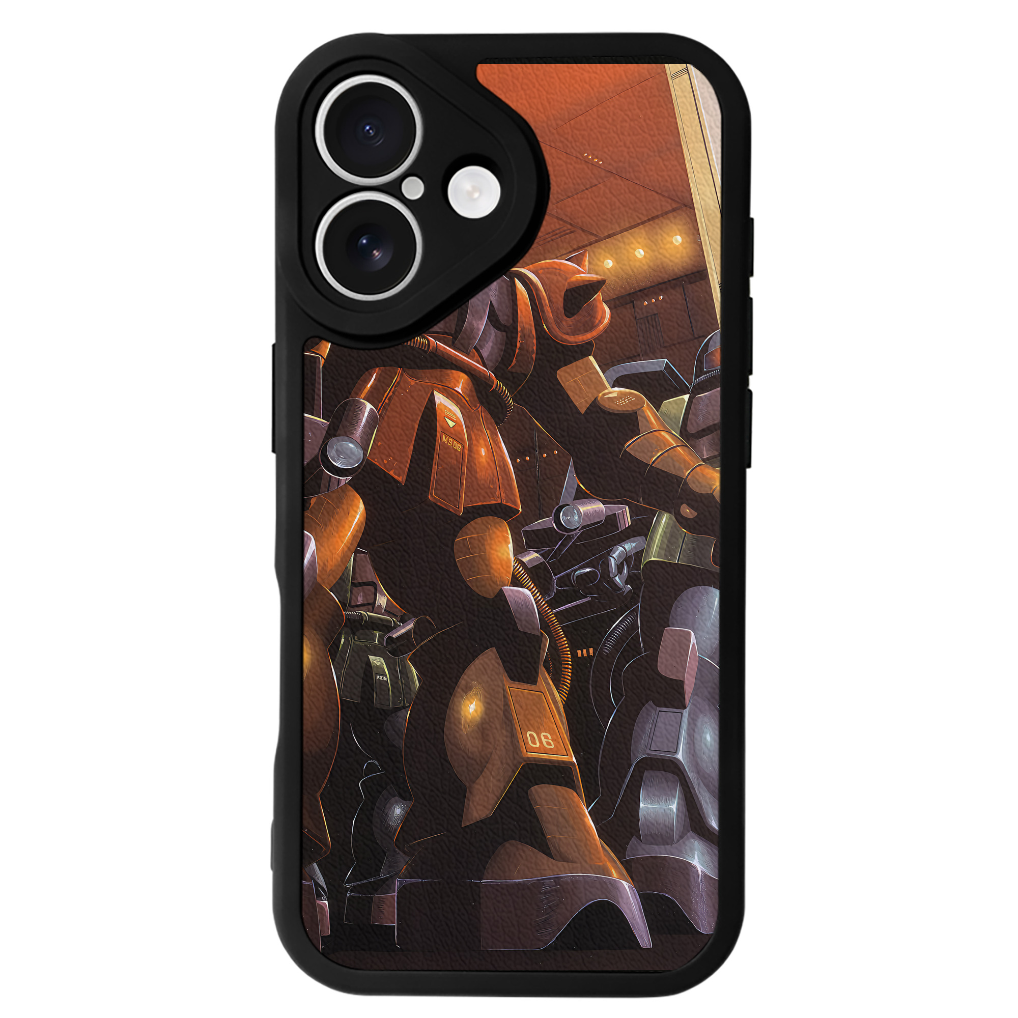 （画像用） 機動戦士ガンダム Mobile Suit Gundam 【iPhone 16シリーズ対応】シリコンスマホケース（レザー調） 材質：シリコン